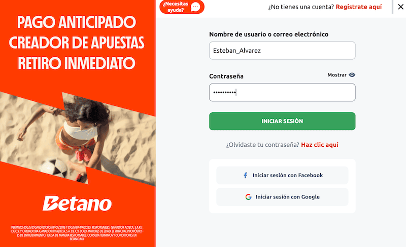 registrarse betano mx