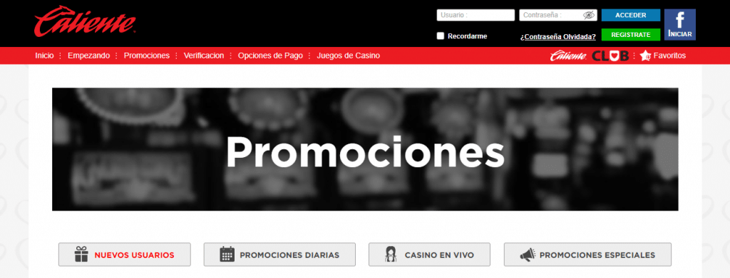 promociones Caliente