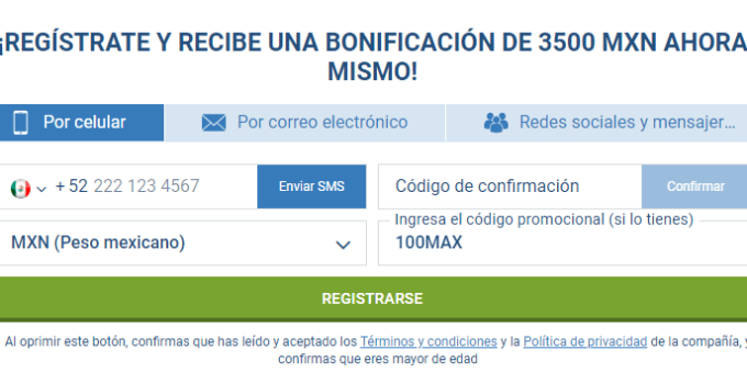 1xBet registro