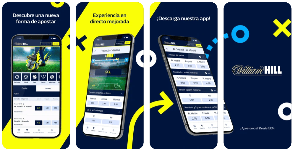 William Hill en dispositivos móviles