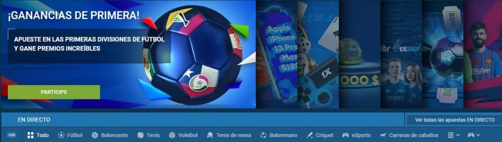 Deportes disponibles y momios: 1xBet tiene el sportsbook más completo