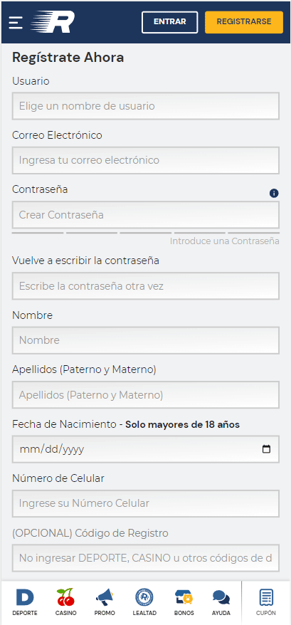 Cómo apostar por primera vez en Rushbet